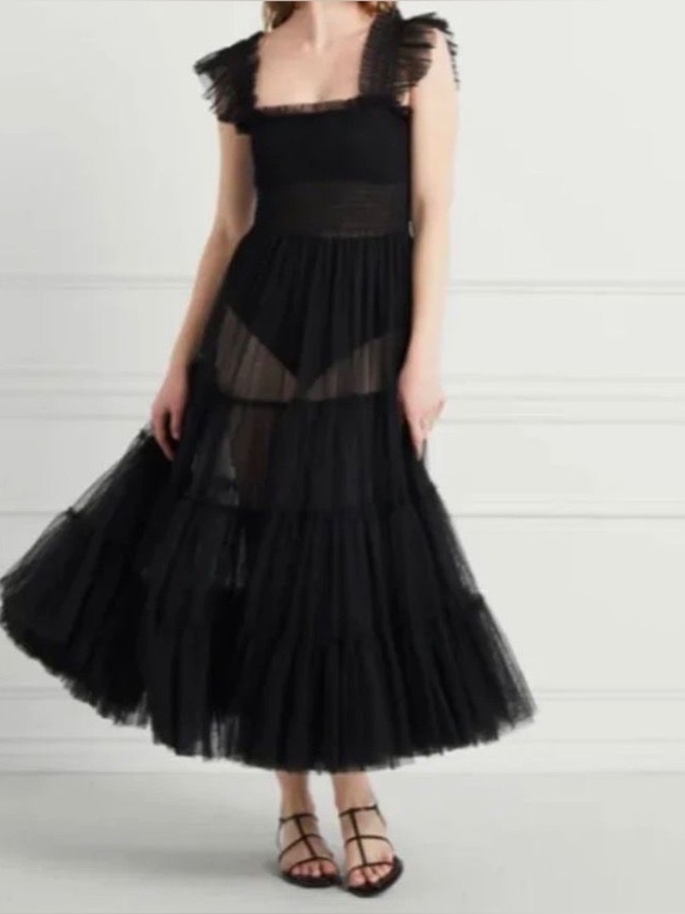 Hill House Collector's Edition The Tulle Ellie Nap Dress in black XS